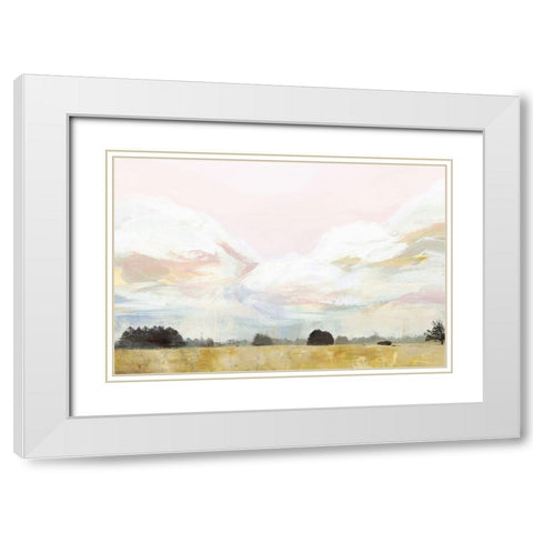 Views II White Modern Wood Framed Art Print with Double Matting by Isabelle Z