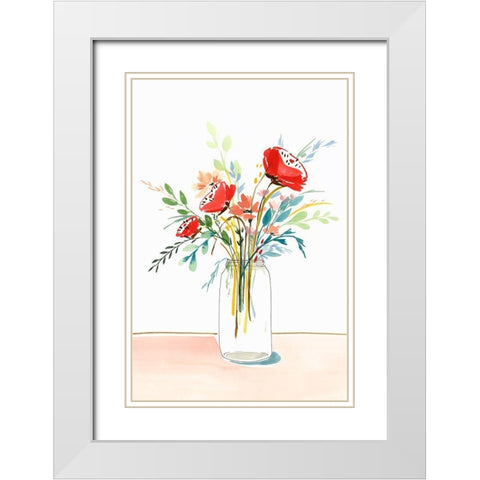 Spring Clean II  White Modern Wood Framed Art Print with Double Matting by Isabelle Z