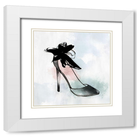 Black Heel II White Modern Wood Framed Art Print with Double Matting by Isabelle Z