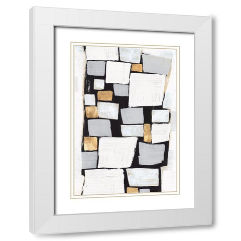 Stacks I  White Modern Wood Framed Art Print with Double Matting by Isabelle Z