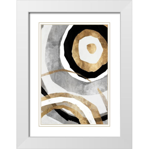 Nation II  White Modern Wood Framed Art Print with Double Matting by Isabelle Z