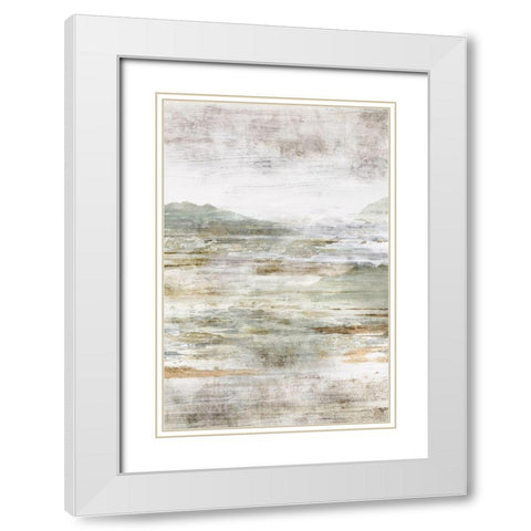 Beyond the Land I White Modern Wood Framed Art Print with Double Matting by Isabelle Z