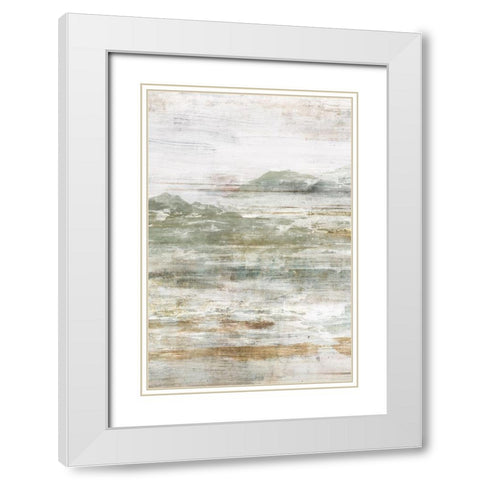Beyond the Land II White Modern Wood Framed Art Print with Double Matting by Isabelle Z