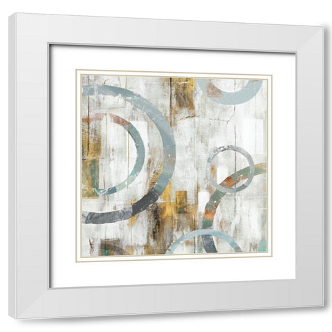 Swirls I White Modern Wood Framed Art Print with Double Matting by Isabelle Z