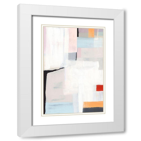 Meno II White Modern Wood Framed Art Print with Double Matting by Isabelle Z