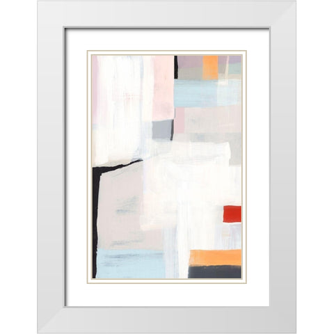 Meno II White Modern Wood Framed Art Print with Double Matting by Isabelle Z