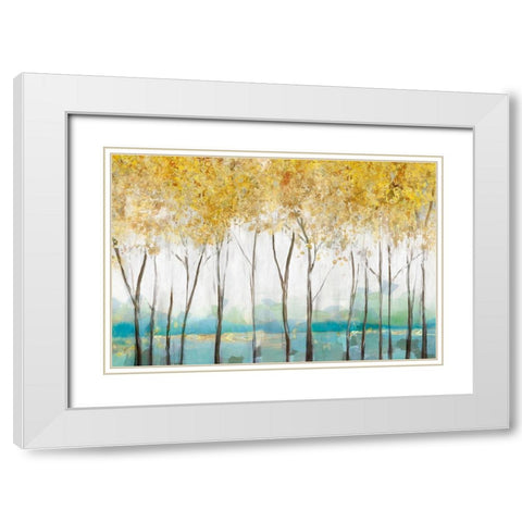 Molto White Modern Wood Framed Art Print with Double Matting by Isabelle Z