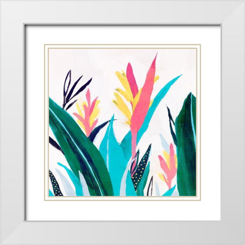 Alpinia I  White Modern Wood Framed Art Print with Double Matting by Isabelle Z