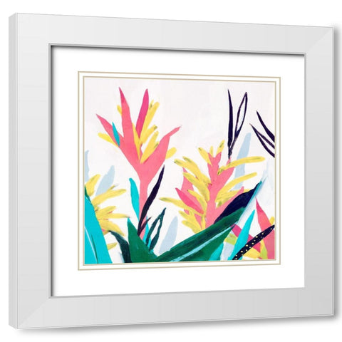 Alpinia II  White Modern Wood Framed Art Print with Double Matting by Isabelle Z