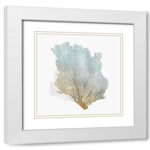 Delicate Coral I  White Modern Wood Framed Art Print with Double Matting by Isabelle Z