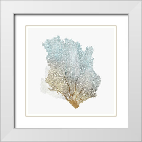 Delicate Coral I  White Modern Wood Framed Art Print with Double Matting by Isabelle Z