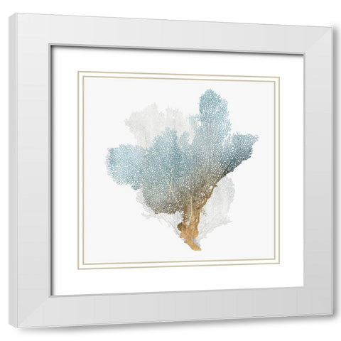 Delicate Coral III  White Modern Wood Framed Art Print with Double Matting by Isabelle Z