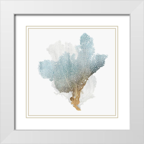 Delicate Coral III  White Modern Wood Framed Art Print with Double Matting by Isabelle Z