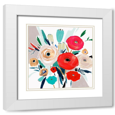 Sweet Caroline I  White Modern Wood Framed Art Print with Double Matting by Isabelle Z