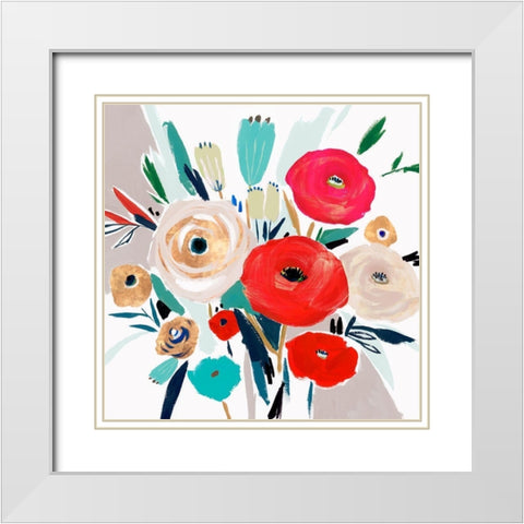 Sweet Caroline I  White Modern Wood Framed Art Print with Double Matting by Isabelle Z