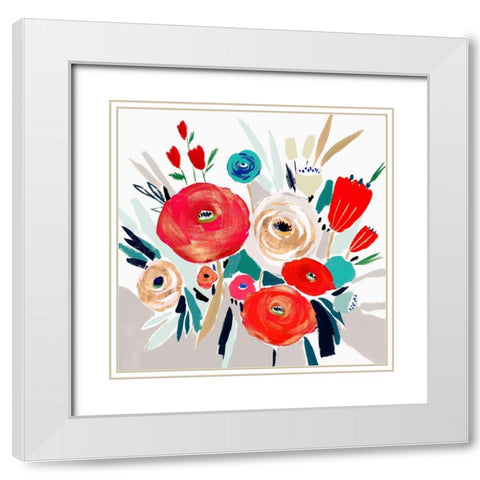 Sweet Caroline II  White Modern Wood Framed Art Print with Double Matting by Isabelle Z