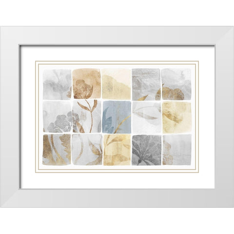 Neutral Titles  White Modern Wood Framed Art Print with Double Matting by Isabelle Z