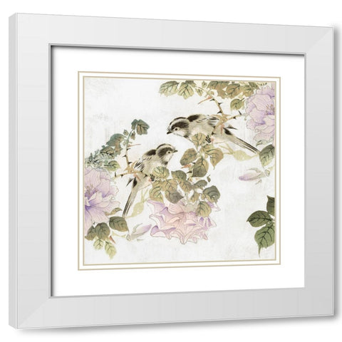 Woodland Birds I  White Modern Wood Framed Art Print with Double Matting by Isabelle Z
