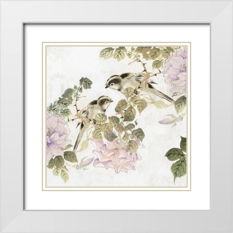 Woodland Birds I  White Modern Wood Framed Art Print with Double Matting by Isabelle Z