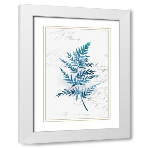 Botanical Blue I  White Modern Wood Framed Art Print with Double Matting by Isabelle Z