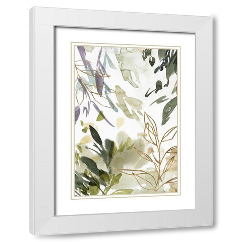 Flourishing Green I  White Modern Wood Framed Art Print with Double Matting by Isabelle Z