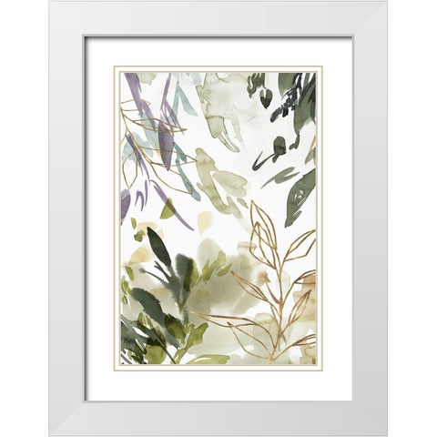 Flourishing Green I  White Modern Wood Framed Art Print with Double Matting by Isabelle Z