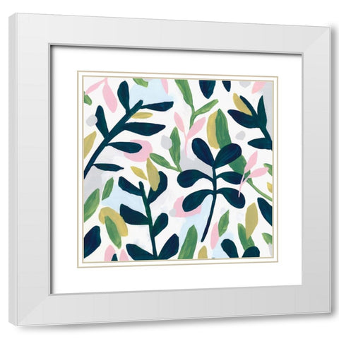 Into the Forest I  White Modern Wood Framed Art Print with Double Matting by Isabelle Z