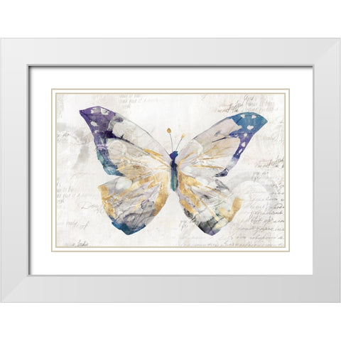 Butterfly Effect I  White Modern Wood Framed Art Print with Double Matting by Isabelle Z