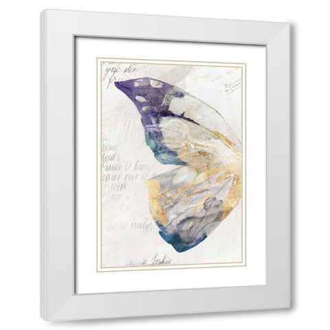 Butterfly Effect II  White Modern Wood Framed Art Print with Double Matting by Isabelle Z