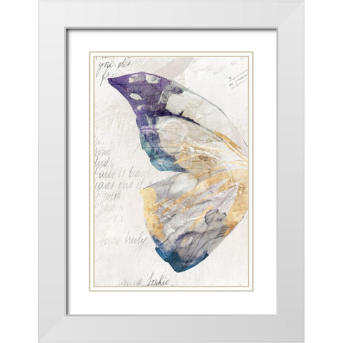Butterfly Effect II  White Modern Wood Framed Art Print with Double Matting by Isabelle Z
