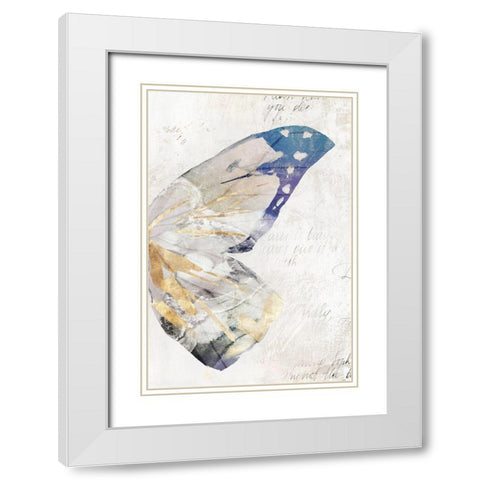 Butterfly Effect III  White Modern Wood Framed Art Print with Double Matting by Isabelle Z