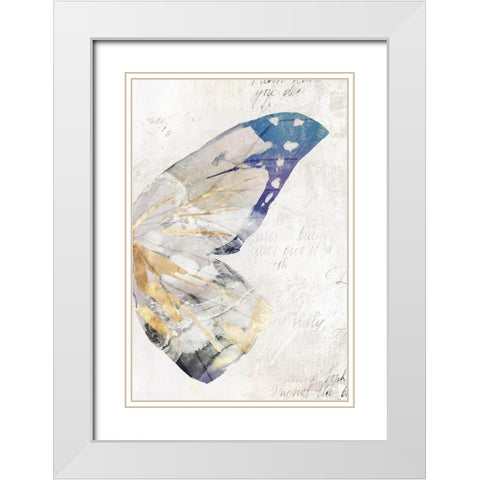 Butterfly Effect III  White Modern Wood Framed Art Print with Double Matting by Isabelle Z