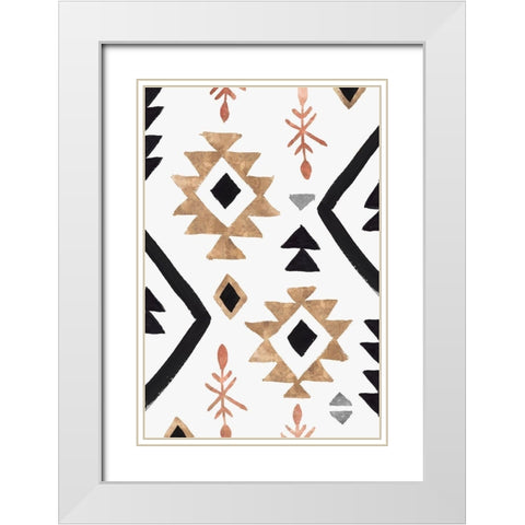 Rhythemics I  White Modern Wood Framed Art Print with Double Matting by Isabelle Z
