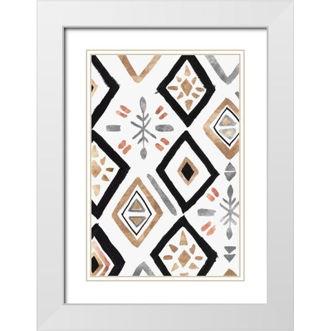 Rhythemics II  White Modern Wood Framed Art Print with Double Matting by Isabelle Z