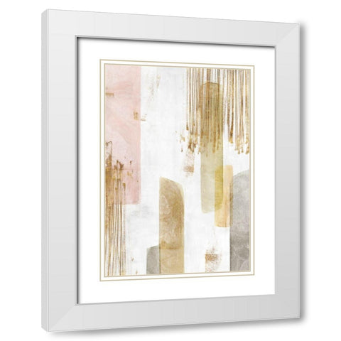 Band of Gold II  White Modern Wood Framed Art Print with Double Matting by Isabelle Z