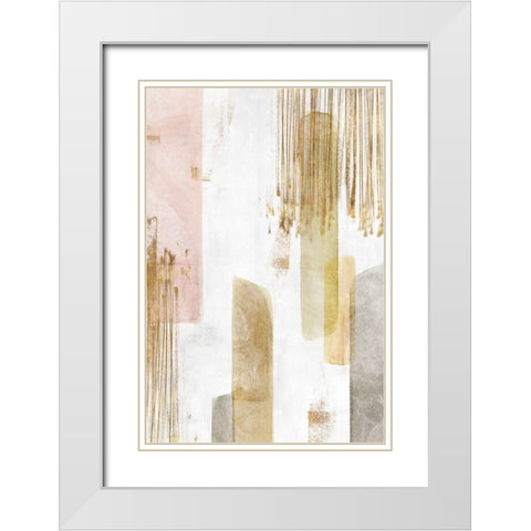 Band of Gold II  White Modern Wood Framed Art Print with Double Matting by Isabelle Z