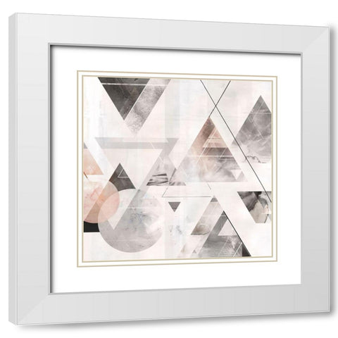 Holographic II  White Modern Wood Framed Art Print with Double Matting by Isabelle Z
