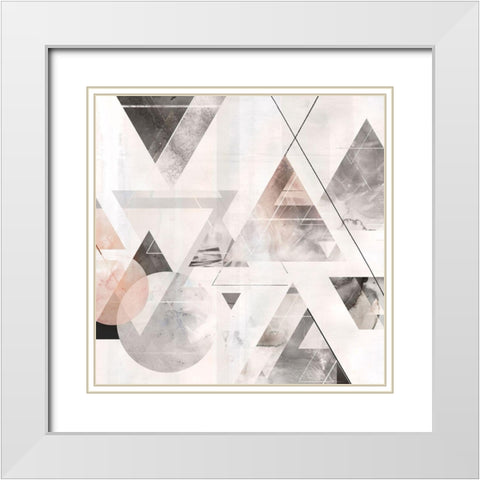 Holographic II  White Modern Wood Framed Art Print with Double Matting by Isabelle Z
