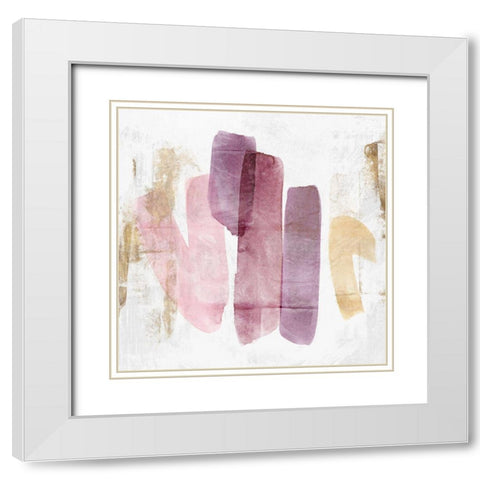 Violets Dance II White Modern Wood Framed Art Print with Double Matting by Isabelle Z