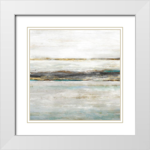Waters Edge I  White Modern Wood Framed Art Print with Double Matting by Isabelle Z