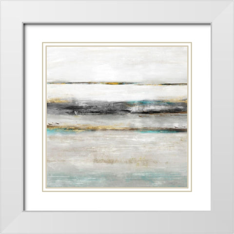 Waters Edge II  White Modern Wood Framed Art Print with Double Matting by Isabelle Z