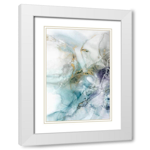 Blotting I  White Modern Wood Framed Art Print with Double Matting by Isabelle Z