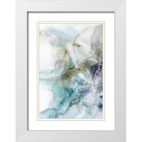 Blotting I  White Modern Wood Framed Art Print with Double Matting by Isabelle Z