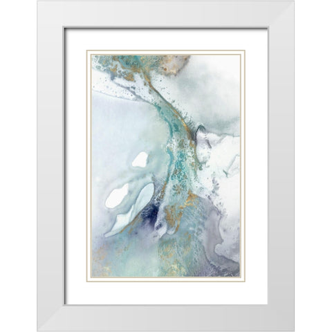Blotting II  White Modern Wood Framed Art Print with Double Matting by Isabelle Z