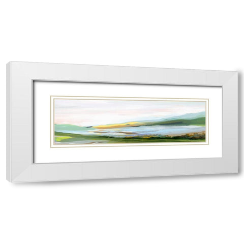 Highland II  White Modern Wood Framed Art Print with Double Matting by Isabelle Z