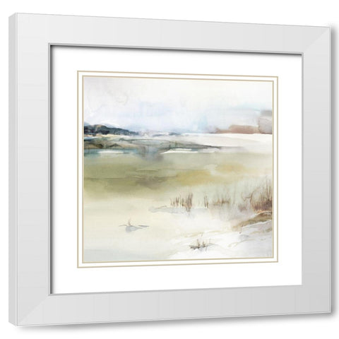 Epilogue I  White Modern Wood Framed Art Print with Double Matting by Isabelle Z