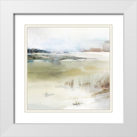 Epilogue I  White Modern Wood Framed Art Print with Double Matting by Isabelle Z