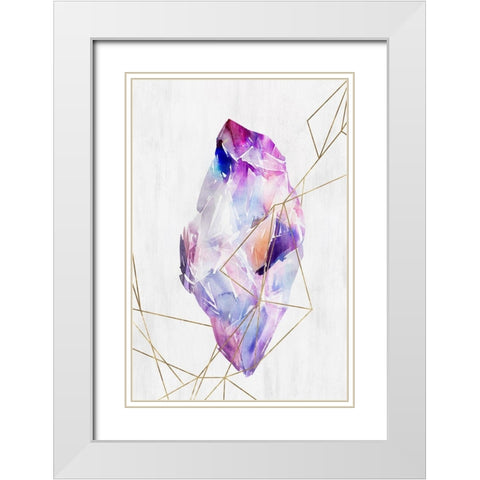 Lucid I  White Modern Wood Framed Art Print with Double Matting by Isabelle Z