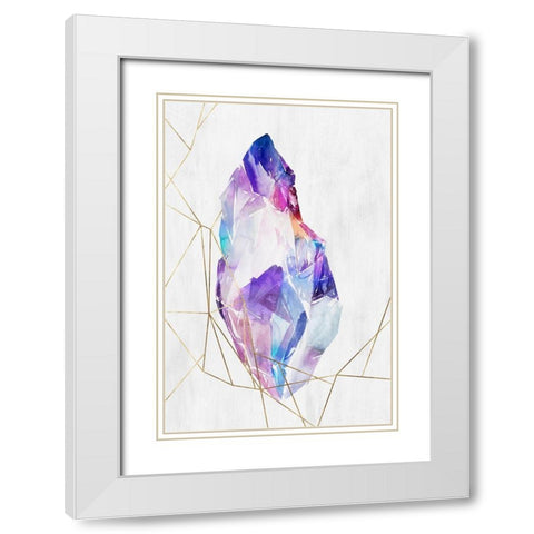 Lucid II  White Modern Wood Framed Art Print with Double Matting by Isabelle Z
