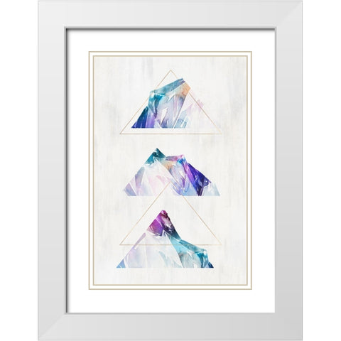 Clear Cut I  White Modern Wood Framed Art Print with Double Matting by Isabelle Z